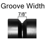 6 inch metal track wheel - v groove wheel - ductile steel 3500 lb capacity - groovedwheels.com 4