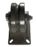 6" x 2-1/2" Cast Iron Wheel - V-Groove Caster 2000 lb. Capacity - Rigid - GroovedWheels.com - 2